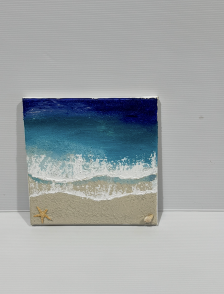Textured Acrylic Beach Art Worrkshops