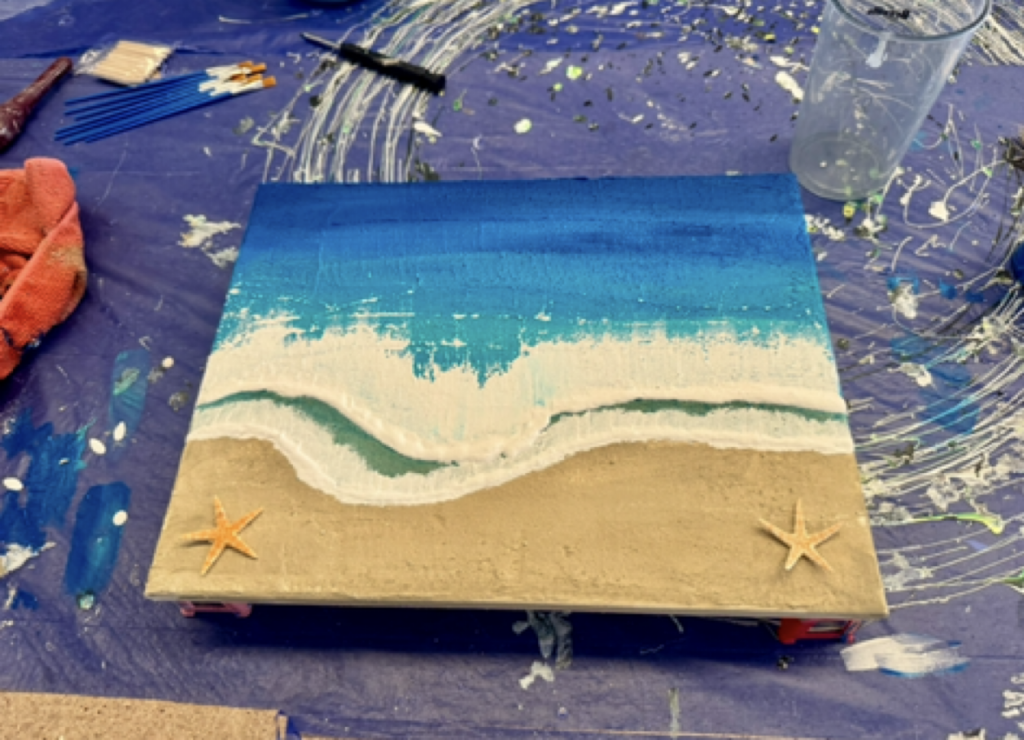 Textured Acrylic Beach Art Workshops