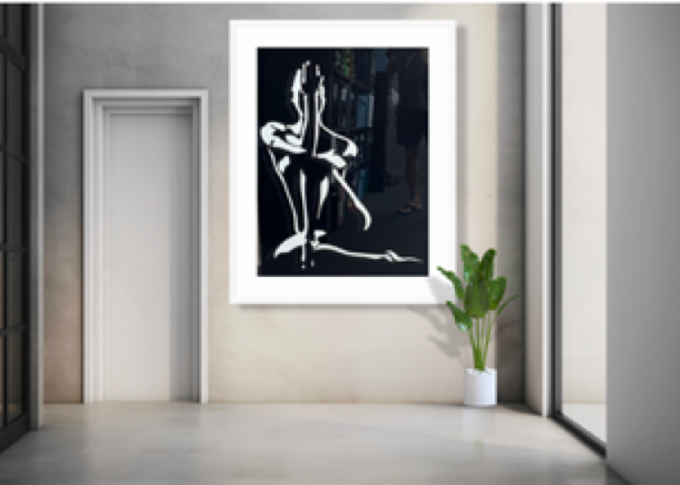 Acrylic Black and white 120cm x85cm