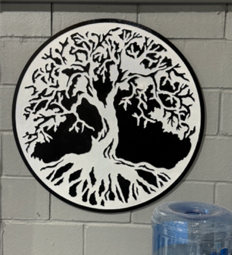wood and Resin wall art 700mm